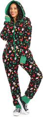 Christmas Onesies for Adults - Comfy Unisex Matching Holiday Jumpsuits with Convenient Pockets