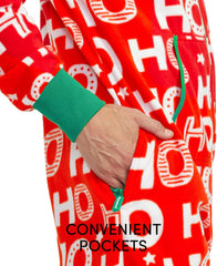 Christmas Onesies for Adults - Comfy Unisex Matching Holiday Jumpsuits with Convenient Pockets