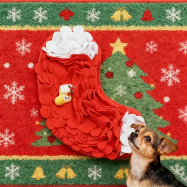 The New Christmas Product Dog Sniffing Pad Is Soft and Comfortable, Which Helps Exercise the Dog'S Foraging Ability. Red Christm