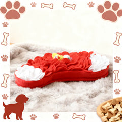 The New Christmas Product Dog Sniffing Pad Is Soft and Comfortable, Which Helps Exercise the Dog'S Foraging Ability. Red Christm