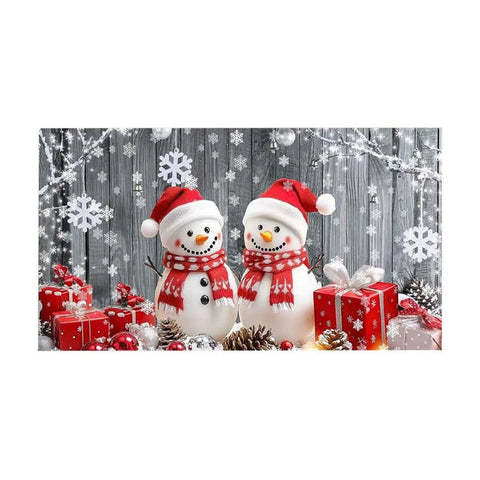 Christmas Garage Door Cover Polyester Christmas Garage Door Cover with Snowflake Design and Metal Grommets for Outdoor Holiday Decoration Party Background and Winter Celebration