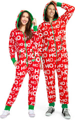 Christmas Onesies for Adults - Comfy Unisex Matching Holiday Jumpsuits with Convenient Pockets