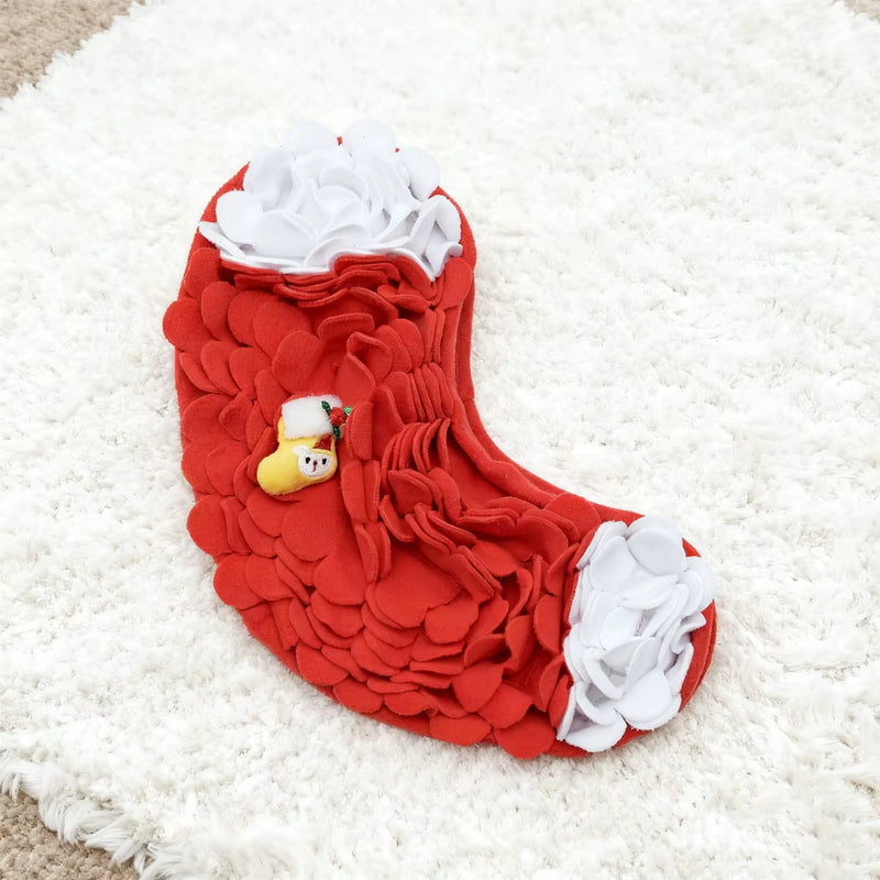 The New Christmas Product Dog Sniffing Pad Is Soft and Comfortable, Which Helps Exercise the Dog'S Foraging Ability. Red Christm