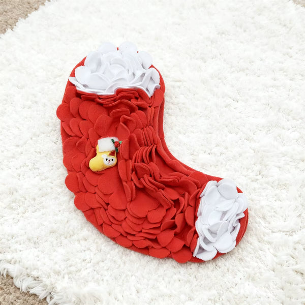 The New Christmas Product Dog Sniffing Pad Is Soft and Comfortable, Which Helps Exercise the Dog'S Foraging Ability. Red Christm