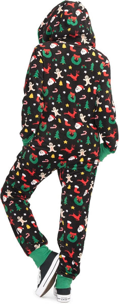 Christmas Onesies for Adults - Comfy Unisex Matching Holiday Jumpsuits with Convenient Pockets