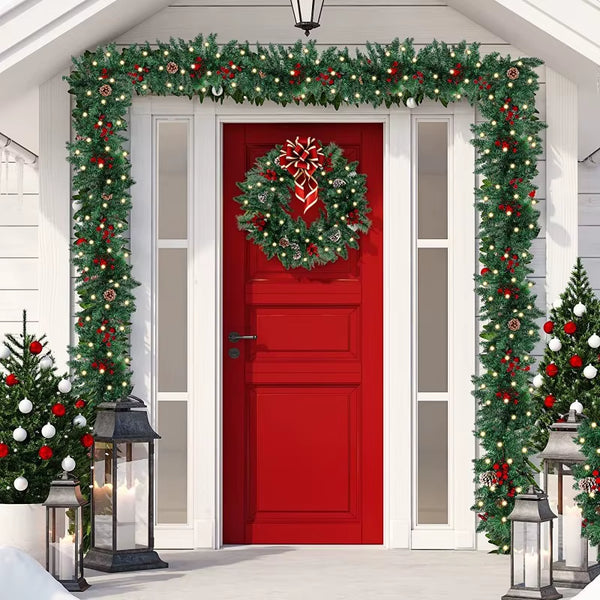 New Product Rattan Strip with Lamp Christmas Decoration Light Strip PVC Material Christmas Tree Activity Pendant Atmosphere Lamp